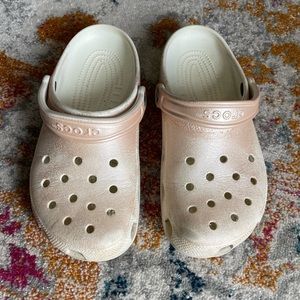 Rose Gold Metallic Crocs